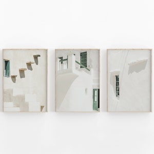 Greece Architecture Print Set: Minimalist Mediterranean Wall Art (Digital Download)