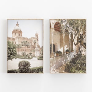 Sicily Italy Set of 2, Italy City Art , Italy Wall Art Print, Modern Minimalist Poster, City Photography, Sicily Home Decor, Italy Travel