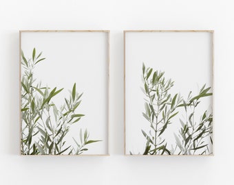 Oliven Blätter Poster Set: Minimalistische Wandkunst (Digitaler Download)