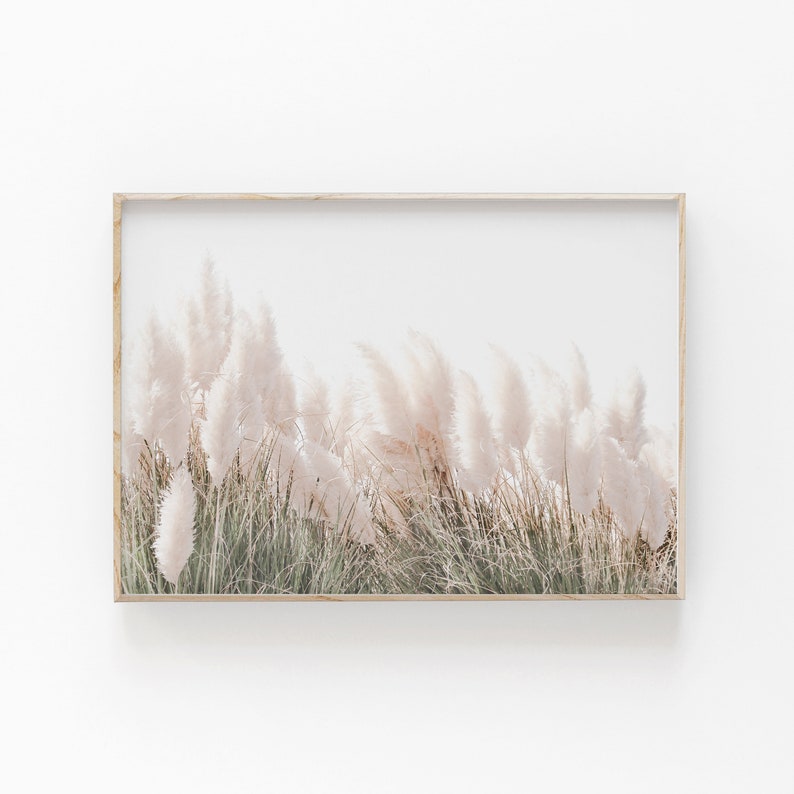 Farmhouse Art Print Pampas Grass Print Home Decor Grass Etsy