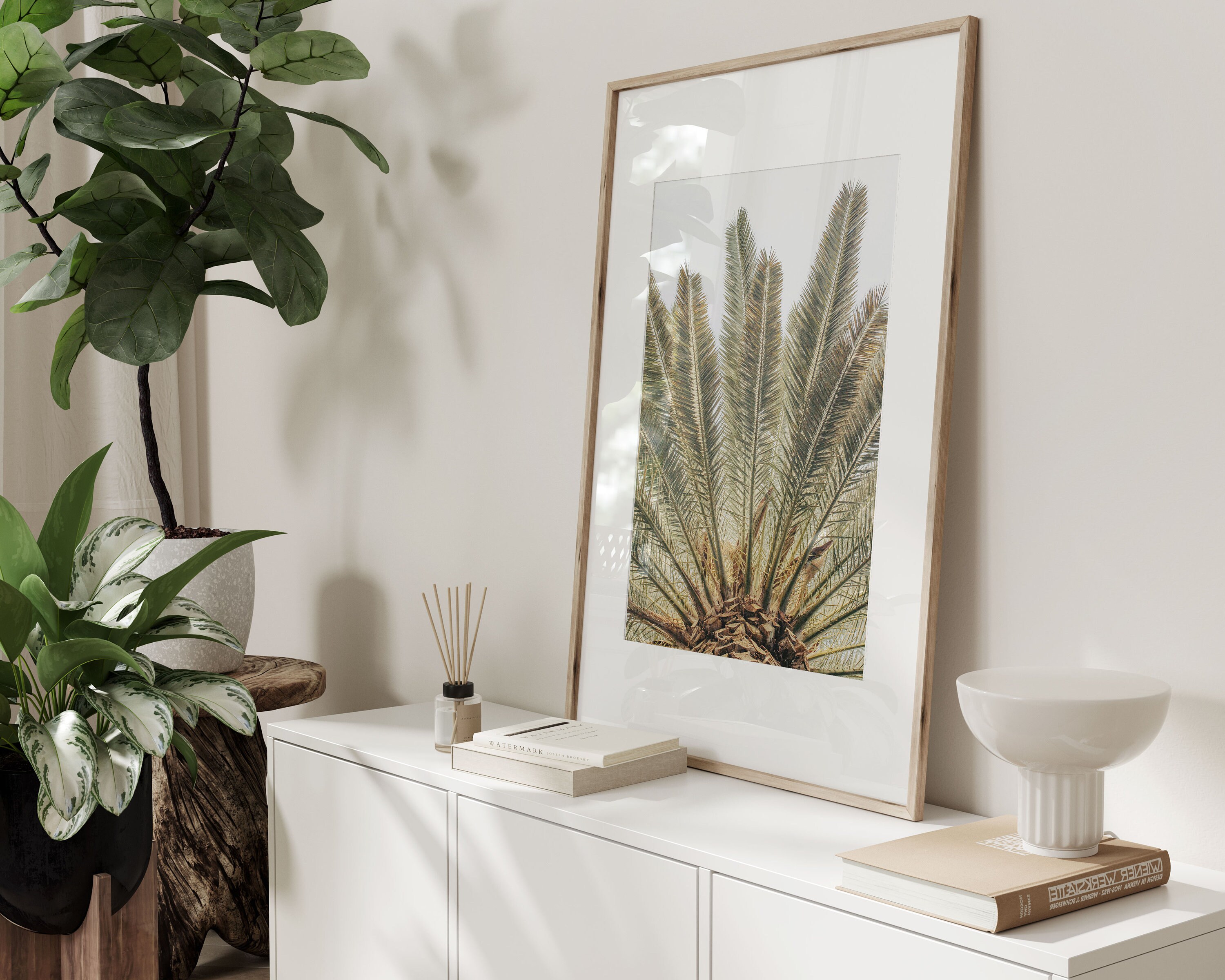Palm Tree Art Print: Minimalist Tropical Wall Decor (digital Download ...