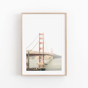 San Francisco Bridge Print, Instant Art, City Bridge Print, modernes minimalistisches Poster, druckbares Wanddekor, San. Francisco Fotografie Kunst