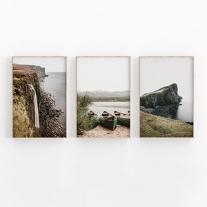 Scotland Print Set of 3, Modern Minimalist Poster, Printable Wall Decor, Nature Photography, Neutral Gallery Wall Art, Travel Scotland Print