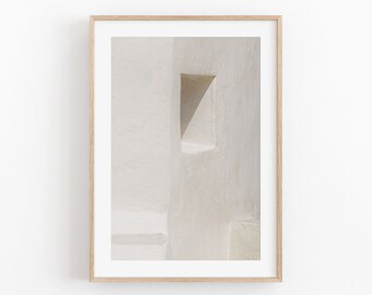 Neutral Architecture Photography Print: Minimalist Greece Wall Art (Digital Download)