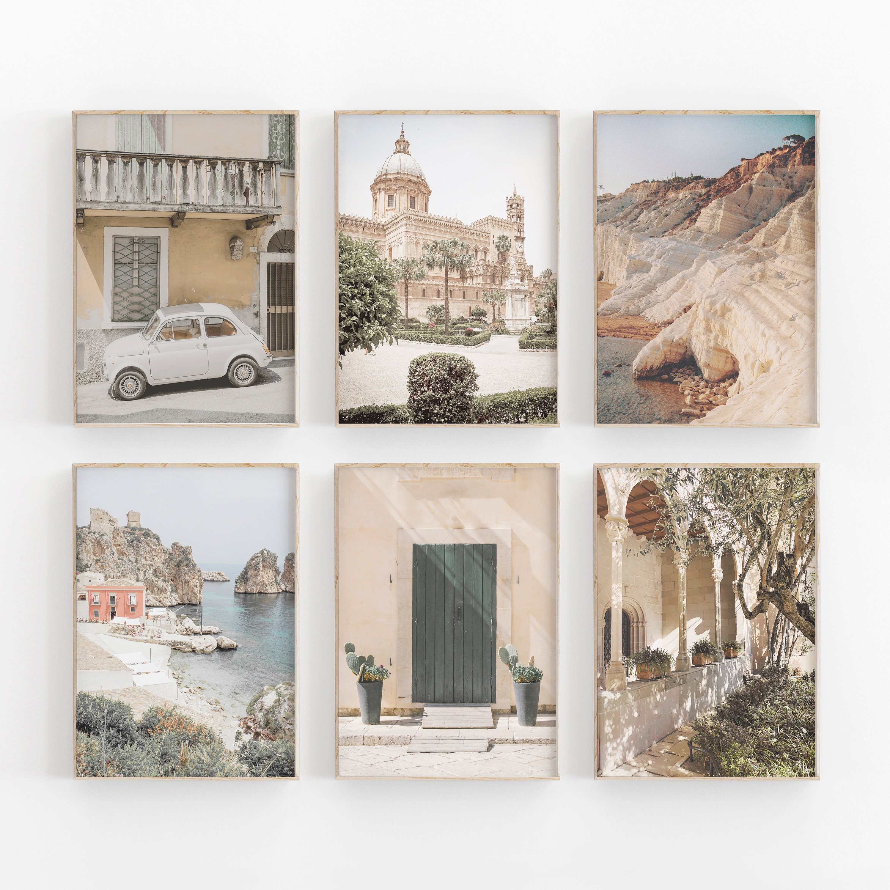 Gallery Wall Set of 6, Gallery Wall Italy, Travel Wall Decor
