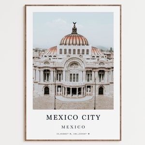Mexiko Reise Druck, Mexiko Poster, PastellFarben Druck, Einzigartige Wandkunst, Koordinaten Minimalistisches Wohndekor, Stadt Wahrzeichen Druck