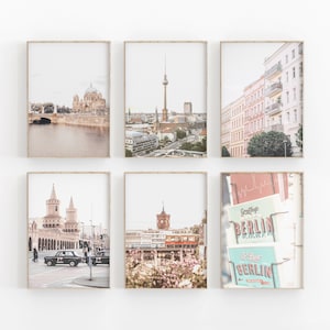 Berlin City Set of 6, Germany GalleryWall, Berlin Wall Art, Travel Art Print, Deutschland Photo Poster, Germany Nature, Travel Nature Print