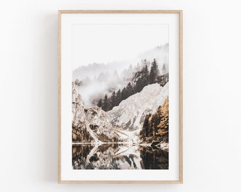 Mountain  Print, Instant Art, Mountain Wall Art, Modern Minimalist Poster, Printable Wall Decor, Nature Photography, Mountain Collage