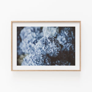 Blue Flowers, Horizontal Art Print, Botanical Print, Botanical Home Decor Print, Modern Minimalist Print, Printable Wall Decor, Floral Art