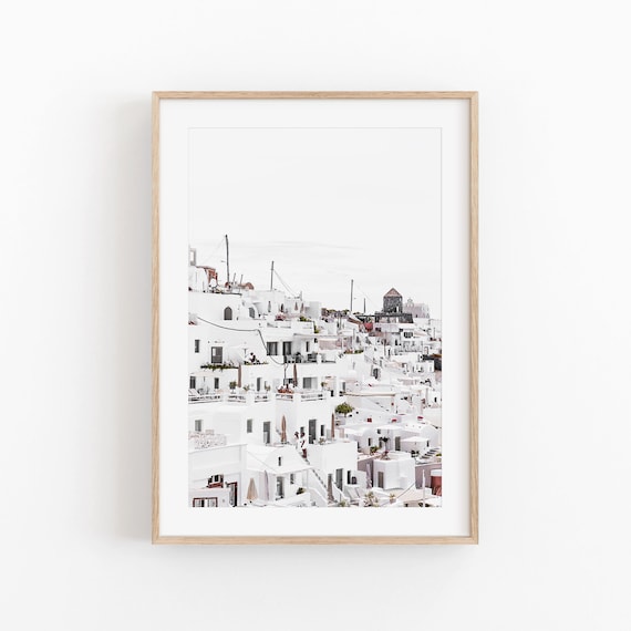 Santorini Art Print: Greece Cityscape Photography (Digital Download)