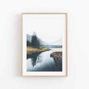 Lake Nature Print: Minimalist Landscape Photo (Digital Download)