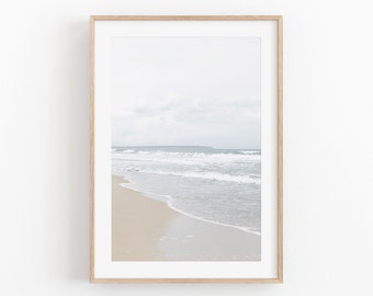 Minimalist Beach Art Print: Mediterranean Sea Poster (Digital Download)