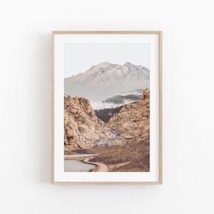 Mountain  Print, Instant Art, Mountain Wall Art, Modern Minimalist Poster, Printable Wall Decor, Nature Photography, Mountain Collage Art