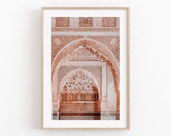 Moroccan Door Art Print: Boho Architecture Poster (Digital Download)