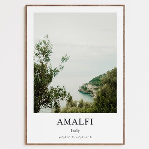Amalfi Italy Print, Cityscape Wall Art, Photography Print, Amalfi Coast Wall Art, Photo Poster, Italy  Room Decor, Positano Beach Print