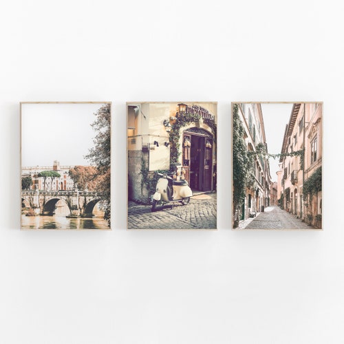 Rome Italy Wall Art Set of 3 Prints Travel Photography Print Etsy
