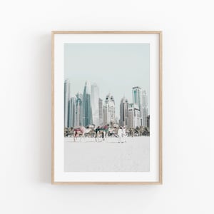Impresión de Dubái, arte de pared de paisaje urbano, impresión de fotografía, vista de la ciudad, Emiratos Árabes Unidos, póster de fotos, decoración de la sala de estar, póster de fotos de Dubái