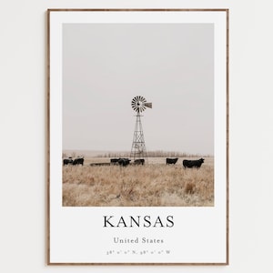 Kansas Print, Wild Mill Landscape, Kansas Wall Art, Kansas Poster, Kansas Photo, Kansas Wall Decor, USA, United States, North America