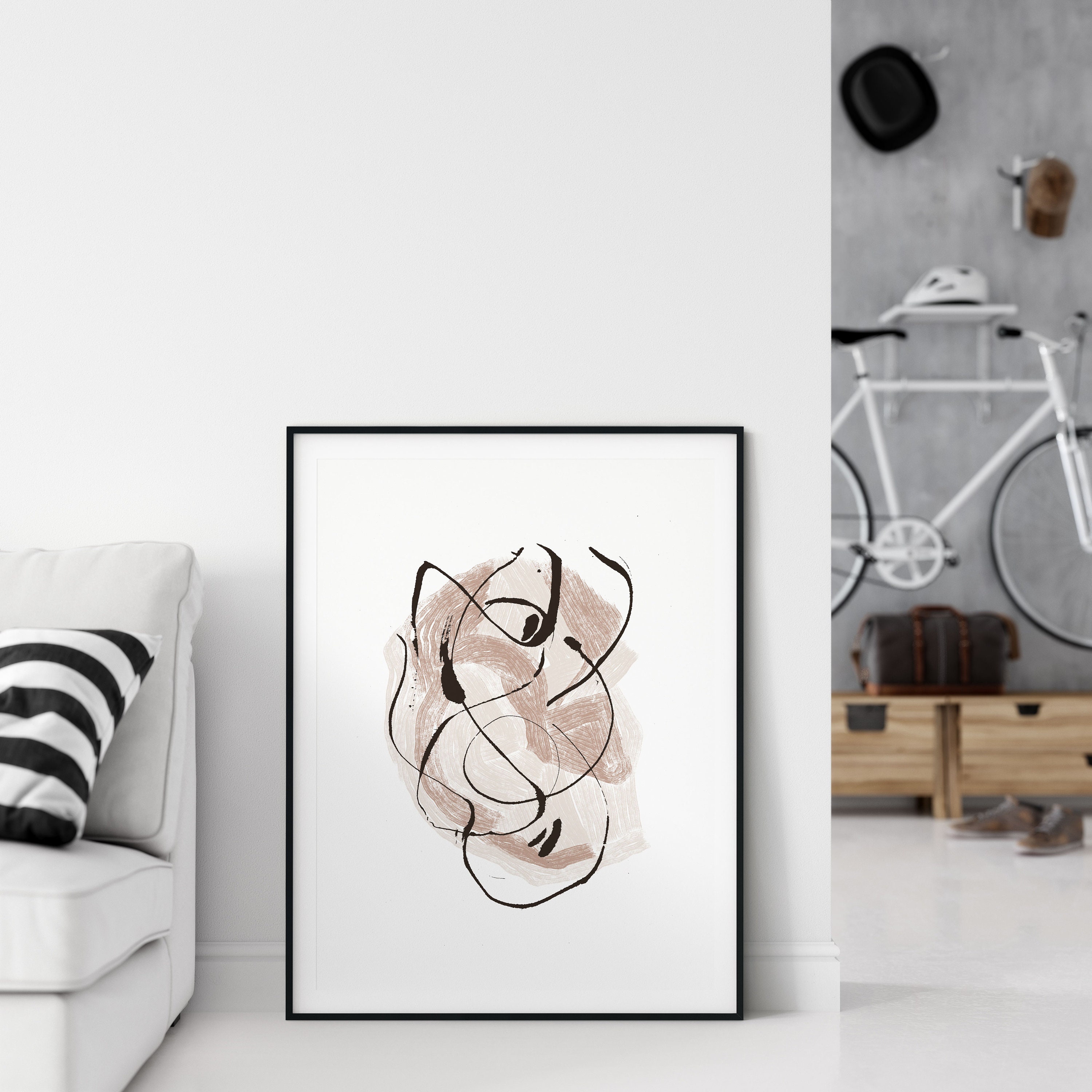 Beige Abstract Art Print: Modern Wall Decor (digital Download) - Etsy