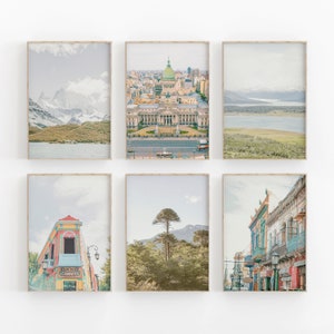 Buenos Aires Set of 6, Argentina Print, Buenos Aires Wall Art, Argentina, South America Print, Travel Gift, La Boca Art Print, Nature Art