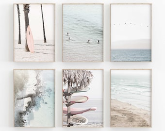 Coastal Beach Photography Set: Surf Art Prints (Digital Download)