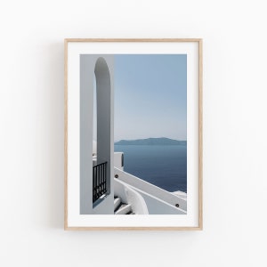 Greece Art City Print Cityscape Wall Art Photography Print, City View Art Square photo poster, Santorini Art Print, Greece Wall Art