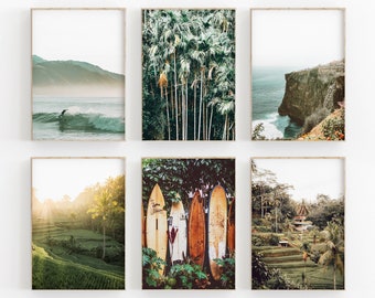 Tropical Gallery Wall Art Set: Boho Surf & Coastal Prints (Digital Download)