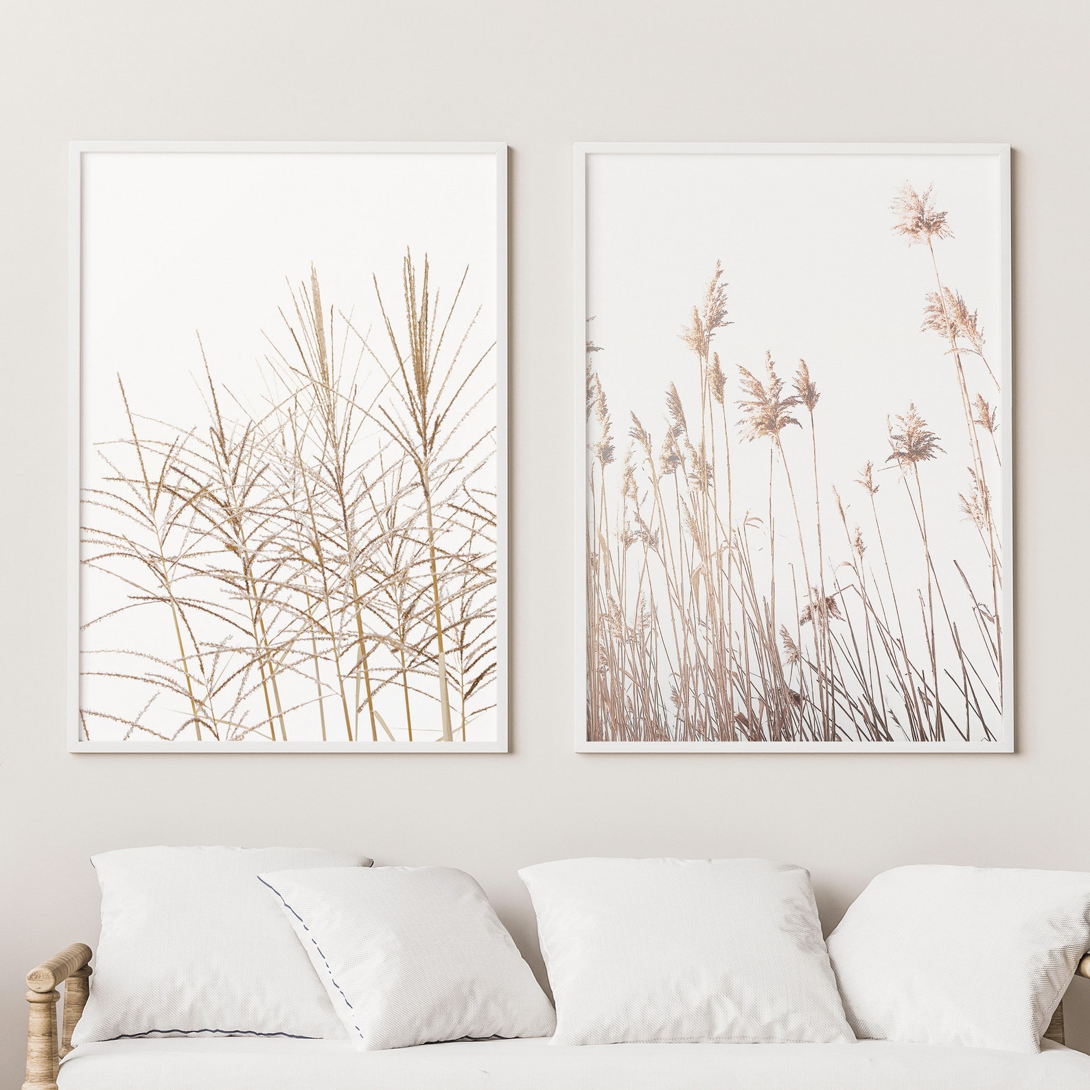 Pampas Grass Set of 6 Nature Wall Art Decor Plant Etsy