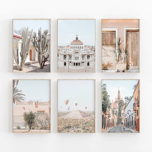 Mexico Print Set of 6, Travel Art Print, Mexico Art Print, Digital Print, Photography Travel Print, Mexico Wall Art, Home Decor Posters