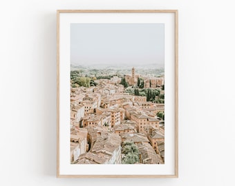 Toscane City Print, Cityscape Wall Art, Tirage photographique, City View Art Square, Affiche photo, Italie Room Decor, Toscane Italie Photo Print