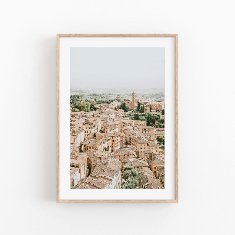 Tuscany City Print, Cityscape Wall Art, Photography Print, City View Art Square, Photo Poster, Italy Room Decor, Tuscany Italy Photo Print image 1