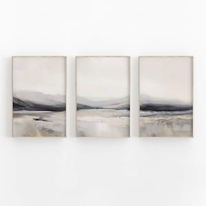 Abstract Art Print Set Modern Neutral Abstract Gallery Wall Art Set of 3 Nordic Prints Simple Abstract Art Scandinavian Printable Abstract
