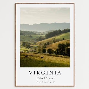 Virginia Print, Virginia Art Print, Virginia Wall Art, Virginia Poster, Virginia Photography, Virginia United States,  Wall Art Prit