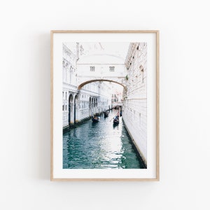 Italy City Print, Cityscape Wall Art, Photography Print, City View Art Square, Photo Poster, Italy Poster, Living Room Decor, Venice Gondola