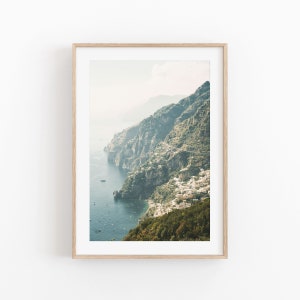 Beach Coastal Print, landscape Wall Art Photography Print, Landscape View Art Square photo poster, Italy Photography, Mountain Photo