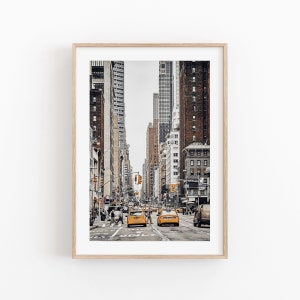 New York Print, Empire State Building New York, Cityscape Wall Art, City View Art Square, Photo Poster, Home Decor, Manhattan Wall Art image 1