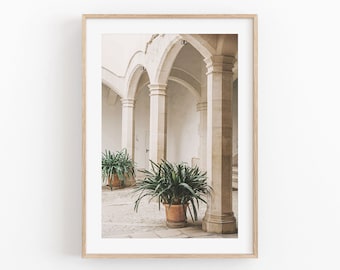 Moroccan Architecture Print: Boho Courtyard Wall Art (Digital Download)