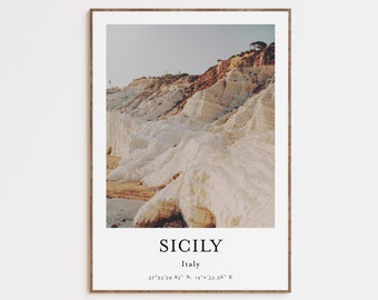 Sicily Beach Photography Print: Italy Coastal Wall Art (Digital Download)