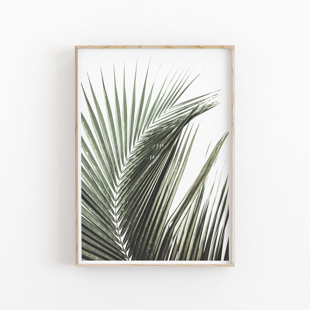 Tropical Palm Leaf Print: Minimalist Botanical Wall Art (digital ...