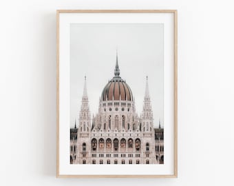 Stampa di architettura di Budapest: arte murale di viaggio (download digitale)