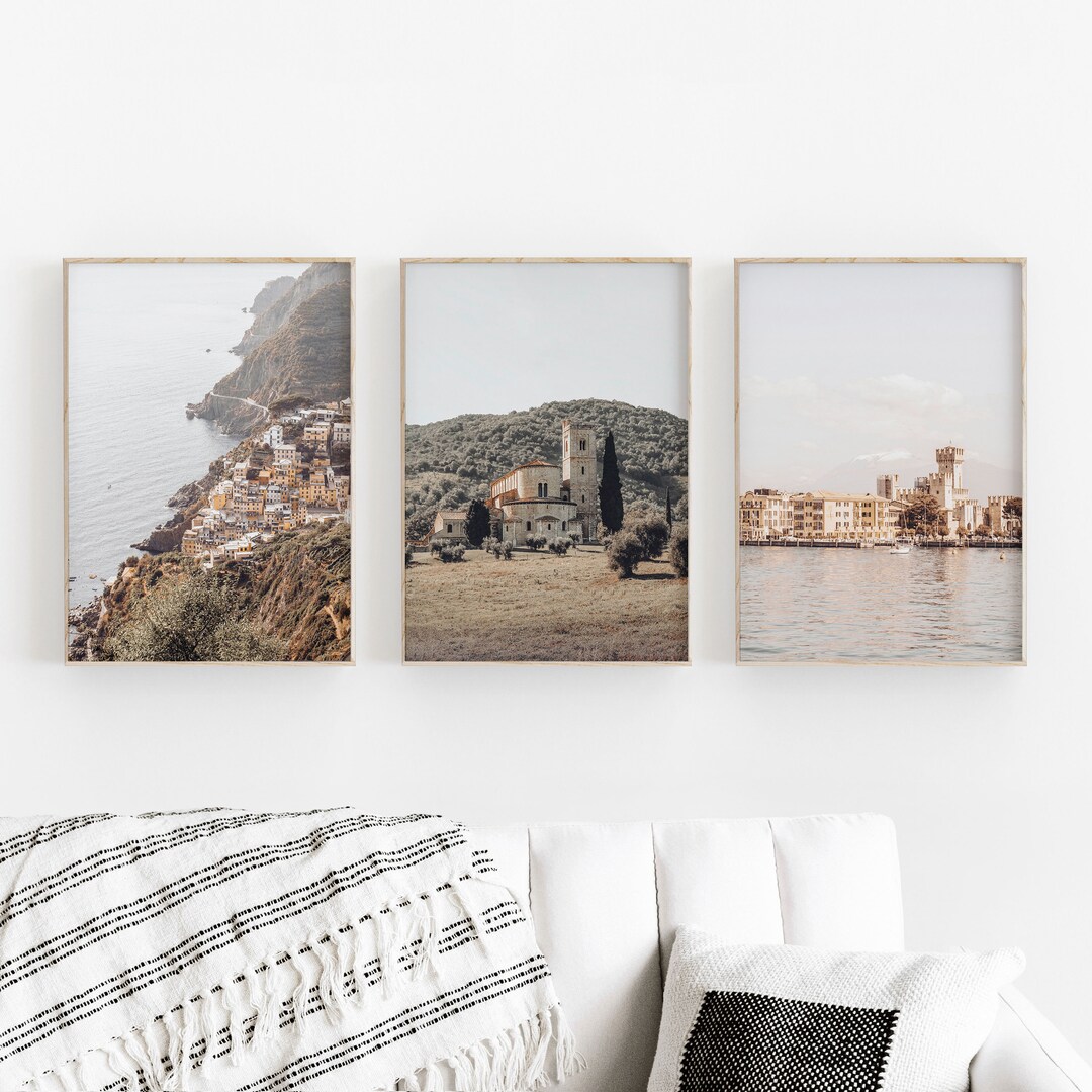 Italy City Print Set of 3, Travel Art Print, Italy Art Print, Modern ...