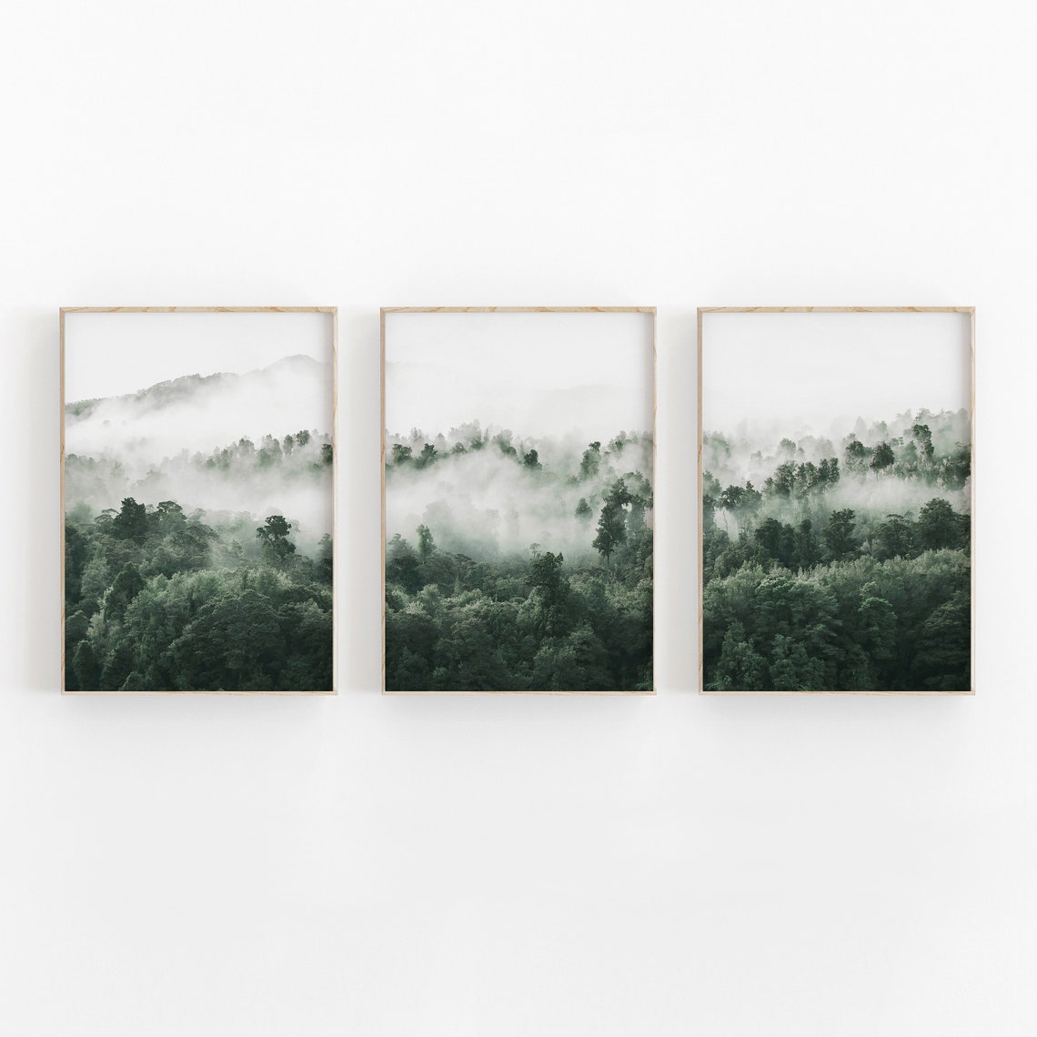 Nature Print Set of 3 Instant Art Nature Landscape Modern Etsy