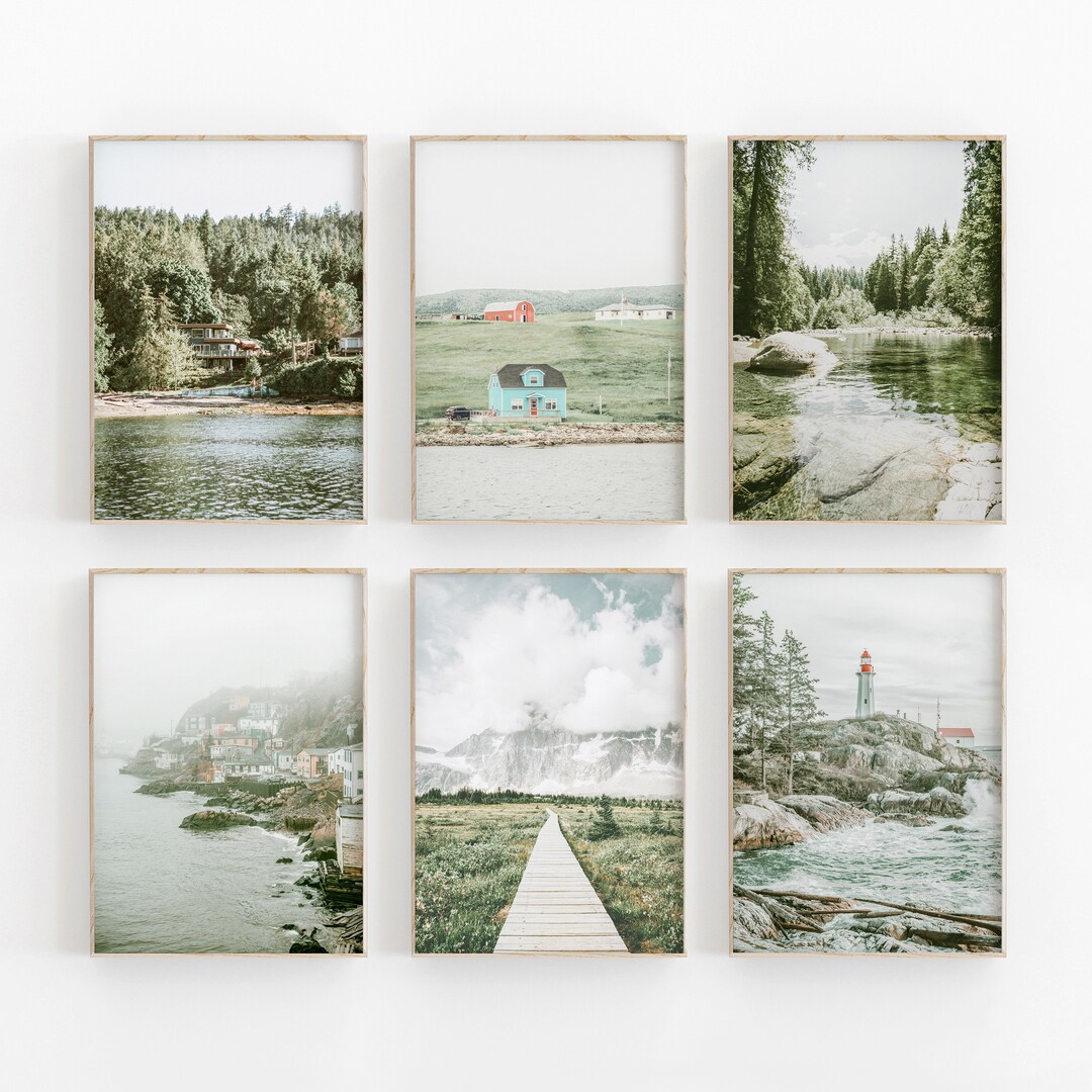 Canada Nature Set of 6, Gallerywall, Canada Wall Art, Travel Art Print