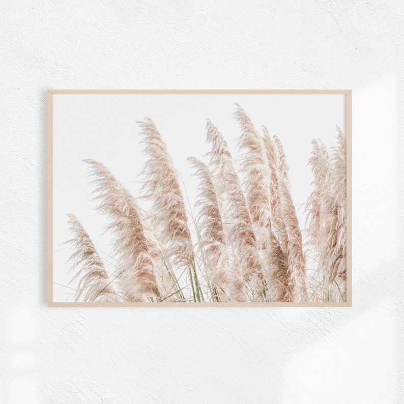 Farmhouse Art Print Pampas Grass Print Home Decor Grass Etsy