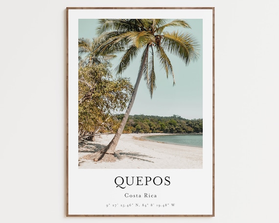 Quepos Costa Rica Beach Print: Tropical Wall Decor (digital