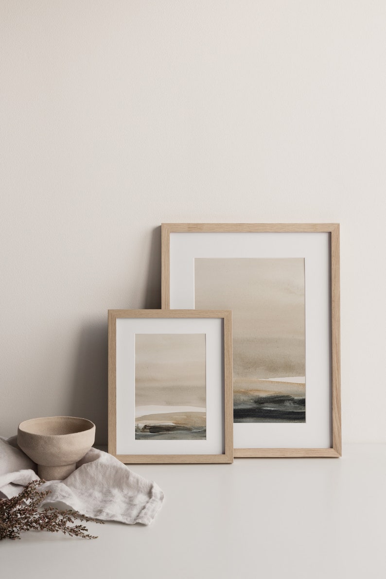Watercolor Art Set of 2 Instant Art Minimalist Wall Art Etsy