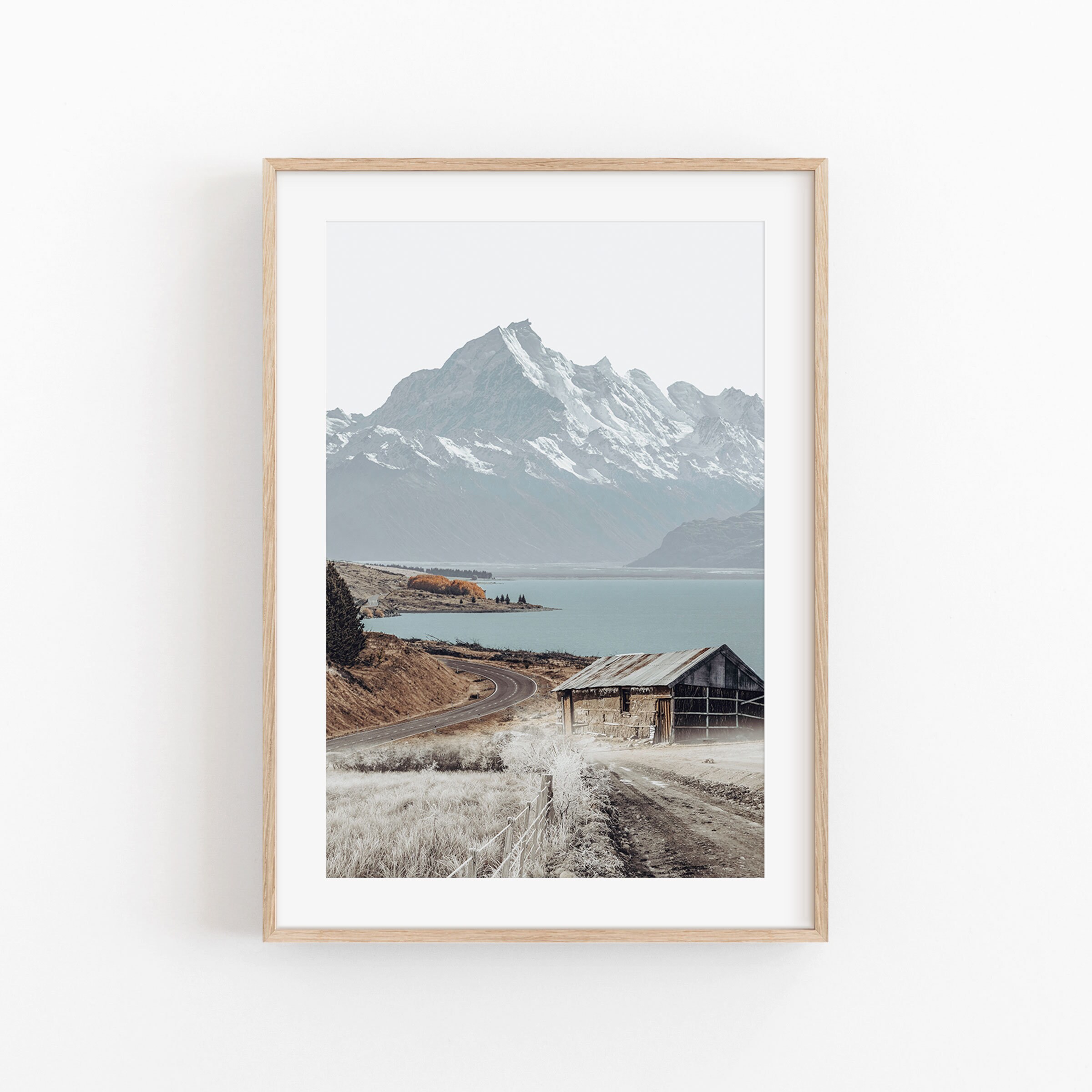 Patagonia Mountain Print: Landscape Collage Art (digital Download