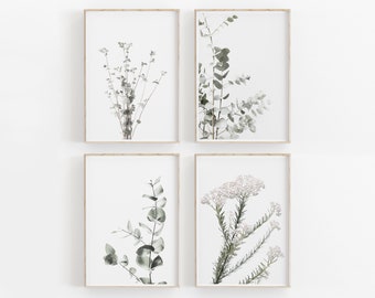 Eucalyptus Botanical Print Set: Green Plant Home Decor (Digital Download)