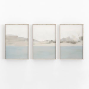 Abstract Art Print Set Of 3, Modern Neutral Abstract, Gallery Wall Art, Landscape Painting Art, Printable Abstract, Nature Painting Print