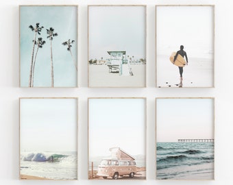 Coastal Gallery Wall Art Set: Beach Surf Prints (Digital Download)